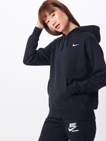 Bluză de molton de la Nike Sportswear pe negru: față