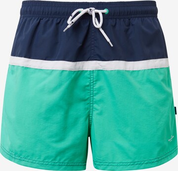 TOM TAILOR Regular Badeshorts in Grün: predná strana