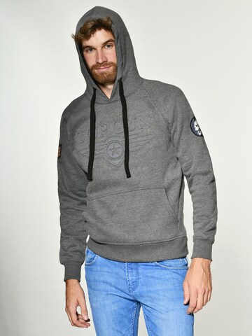 TOP GUN Kapuzenpullover 'TG-9013' in Schwarz: Vorderseite