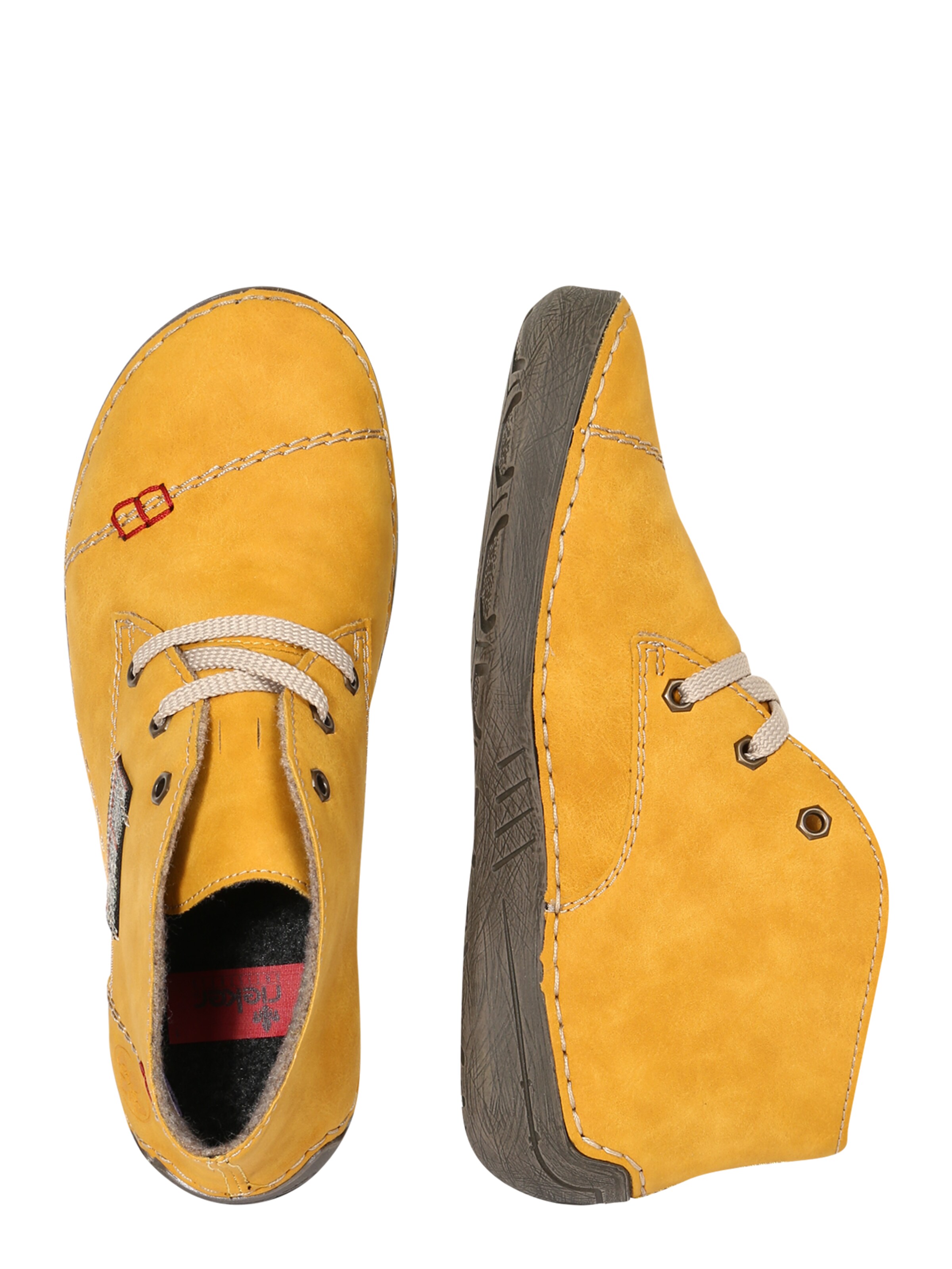 Rieker Lace-Up Shoes in Yellow