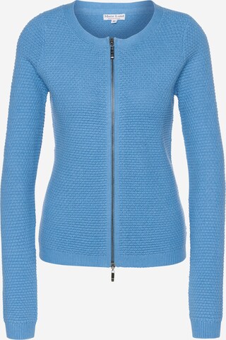 Marie Lund Gebreid vest in Blauw: voorkant