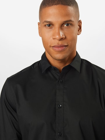 Only & Sons Slim fit Button Up Shirt 'Sane' in Black