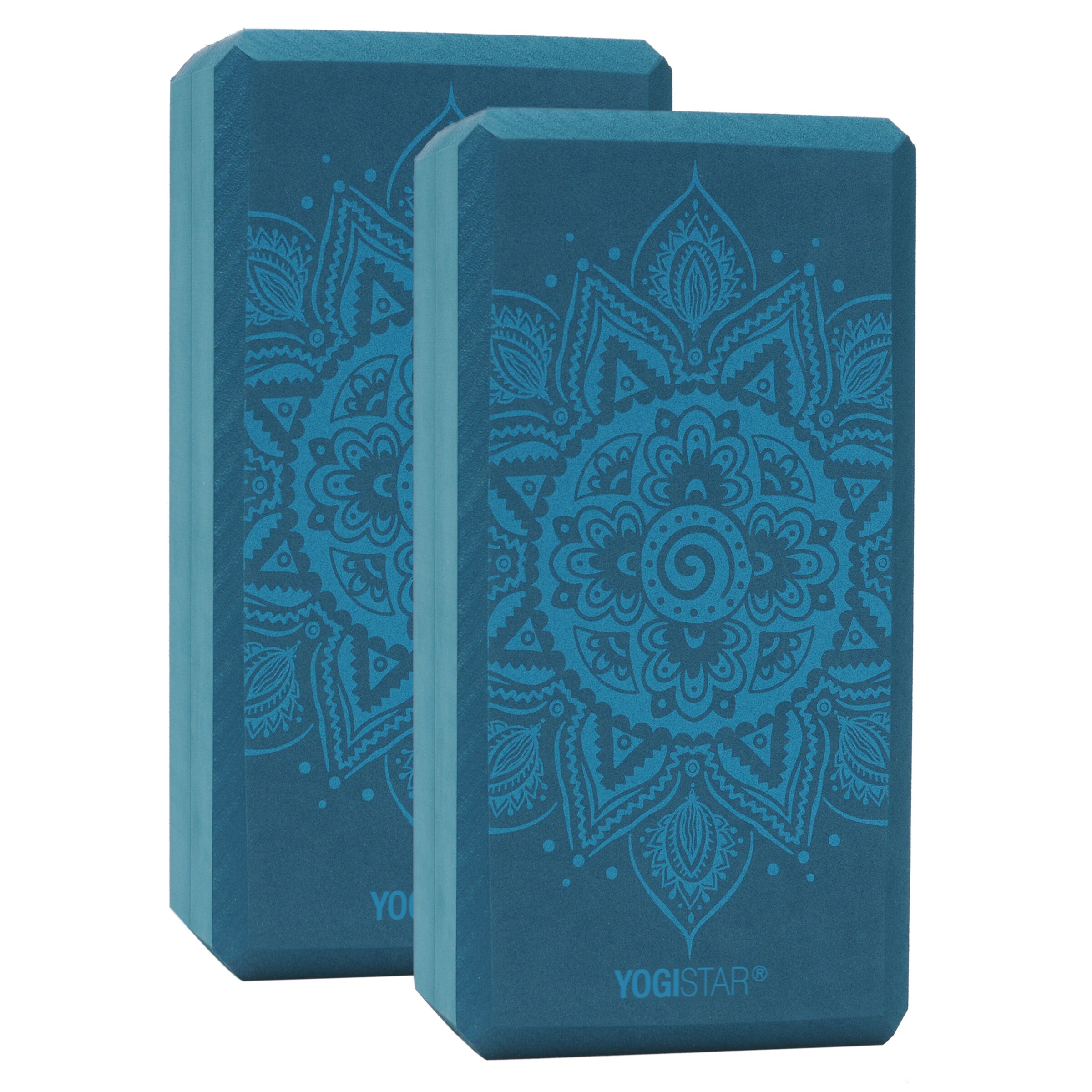 YOGISTAR.COM Yoga block 'Spiral Mandala' in Blue, Item view