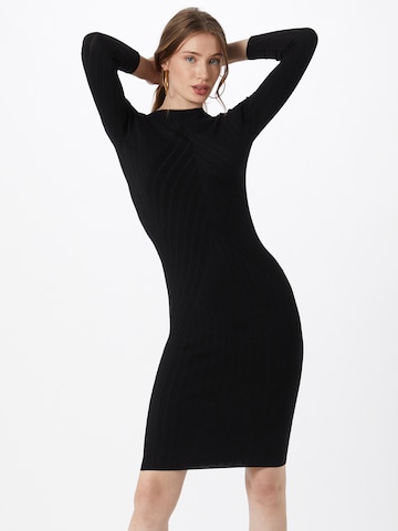 JDY Gebreide jurk 'Kate' in Zwart: voorkant