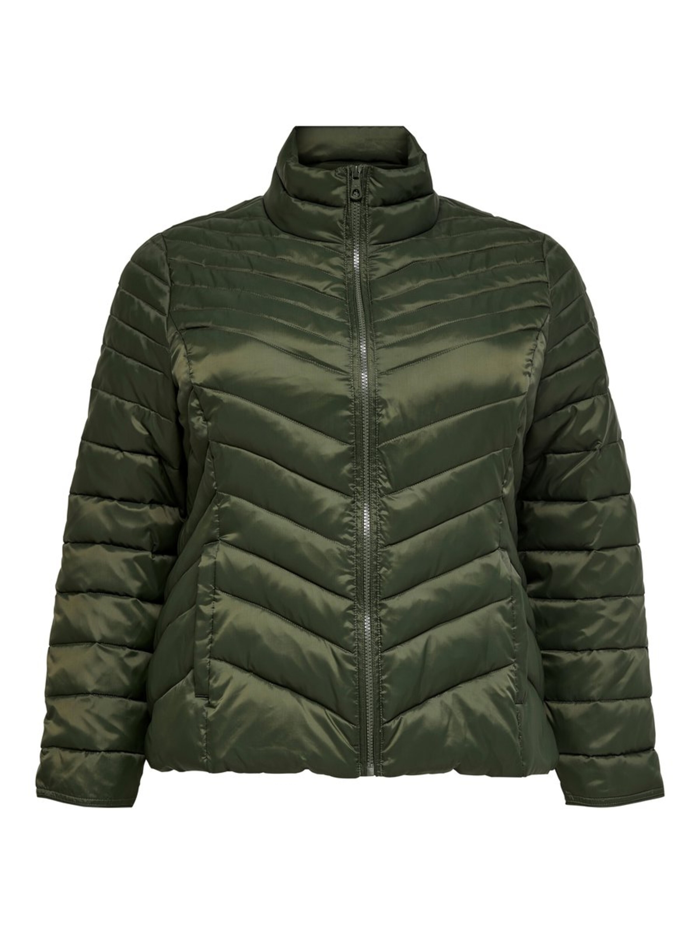 ONLY Carmakoma - Tussenjas 'DEMI AW' in de kleur Donkergroen