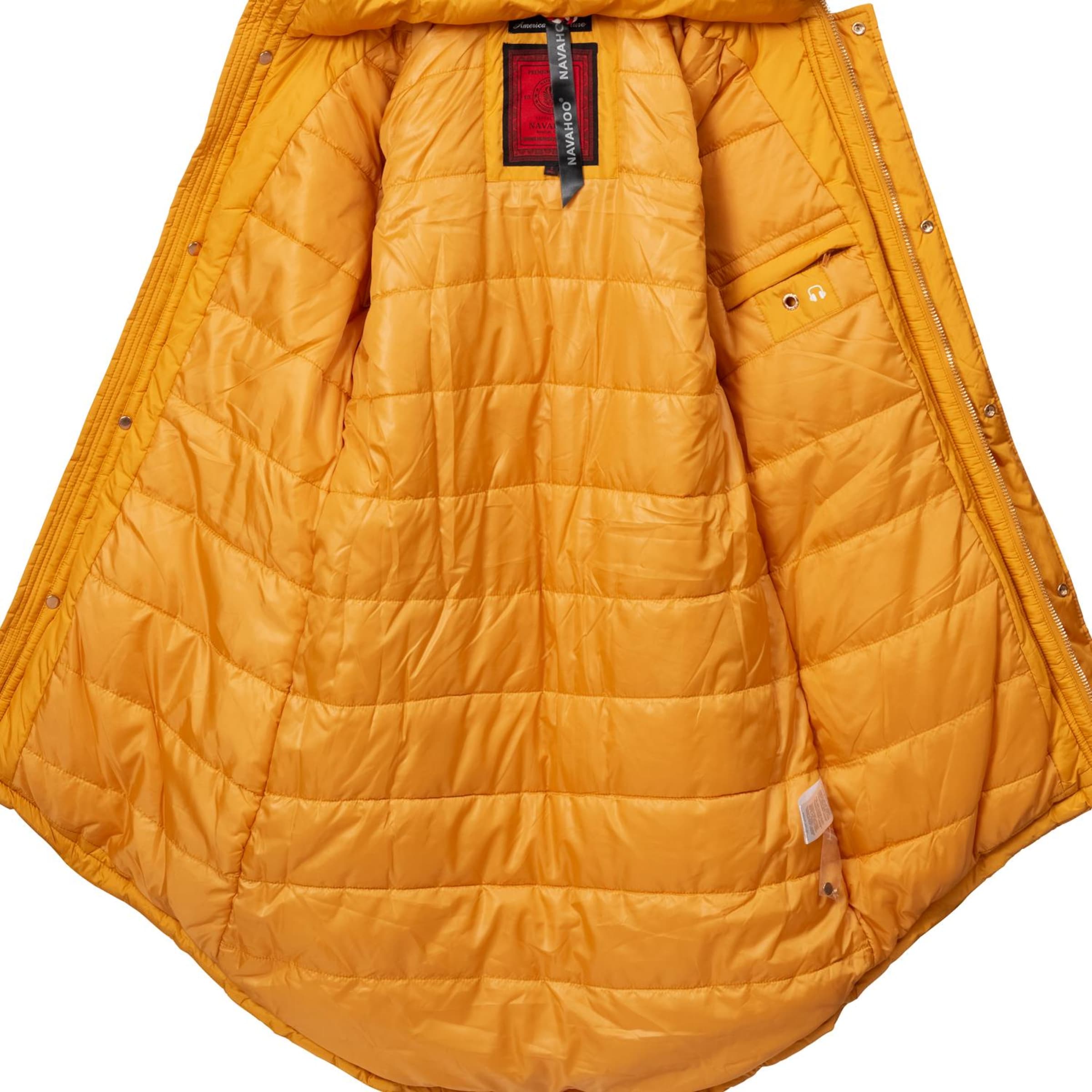 NAVAHOO Winter coat 'Papaya' in Yellow