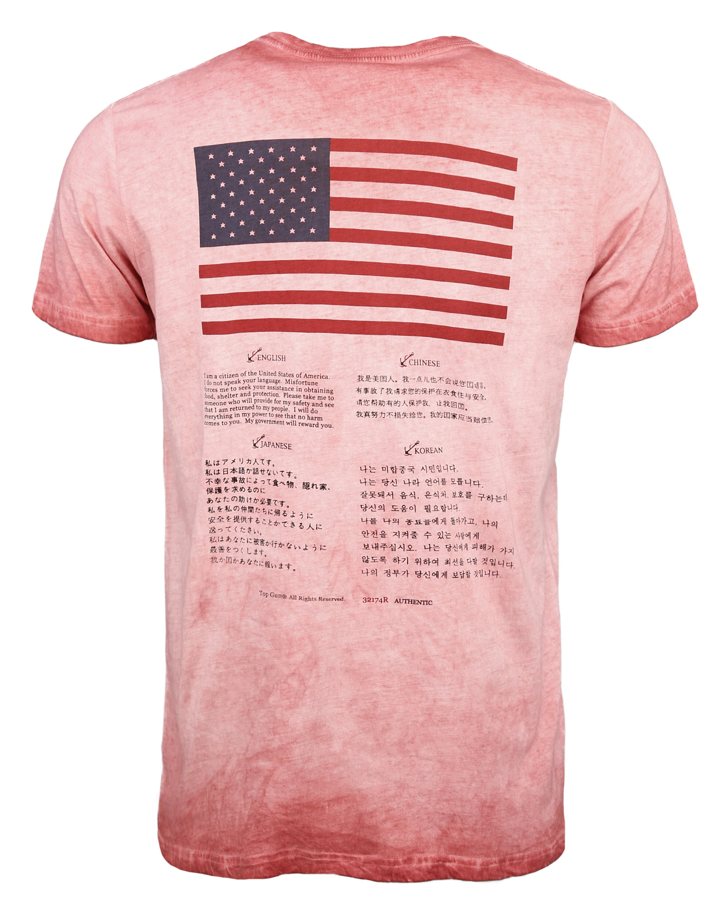 TOP GUN Shirt ' Powerful ' in Pink
