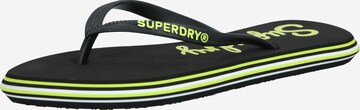 Tongs Superdry en noir : devant