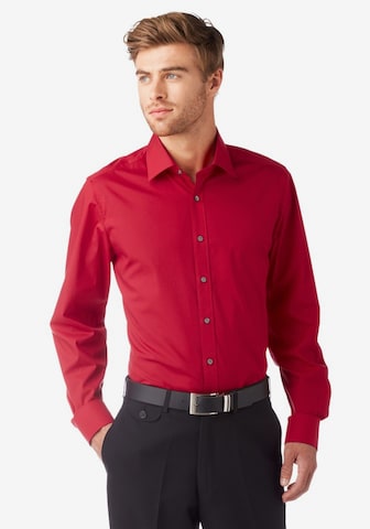 OLYMP Slim Fit Hemd 'Level 5' in Rot: predná strana