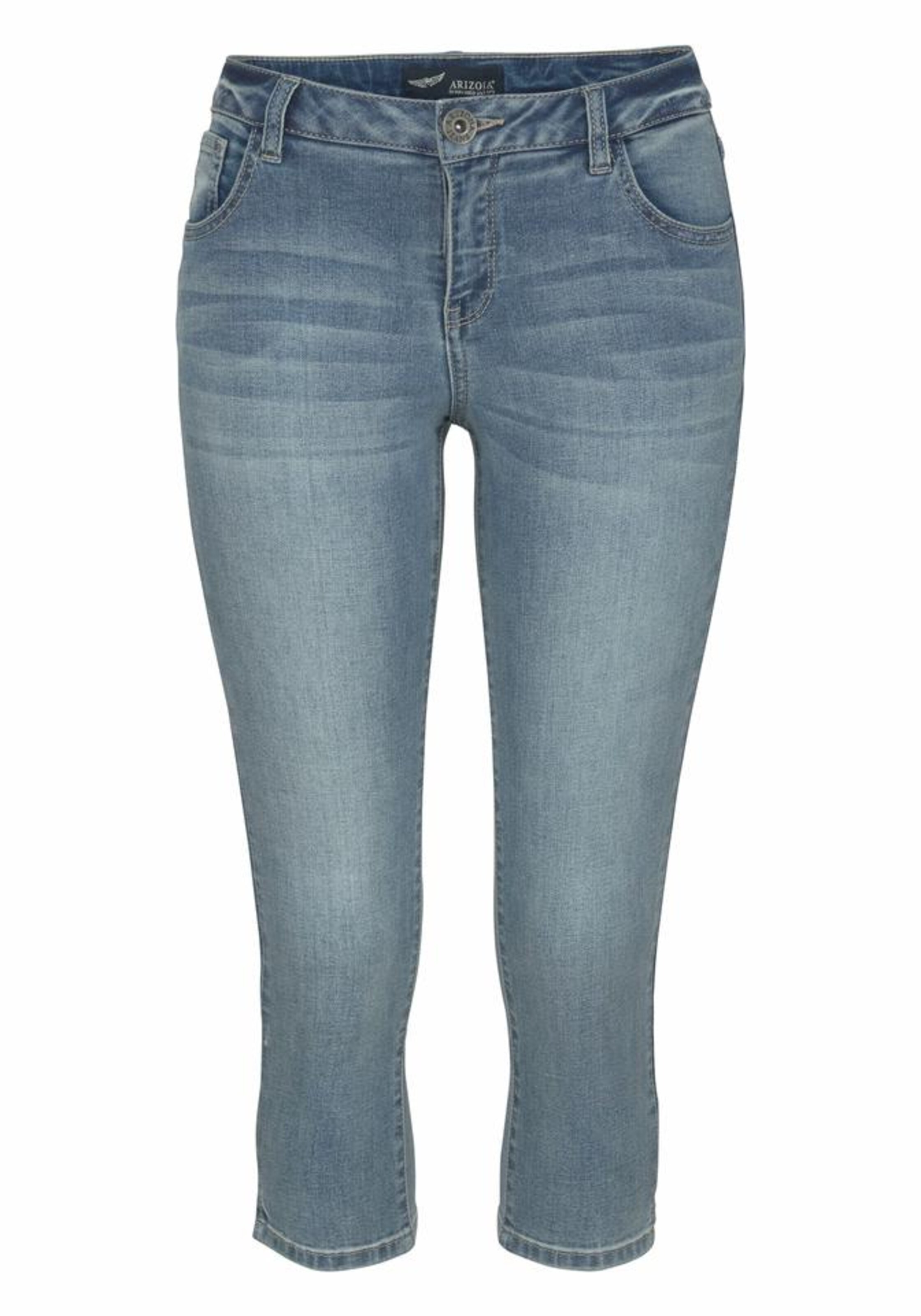 ARIZONA Skinny Caprijeans 'Ultra-Stretch' in Blau: Vorderseite
