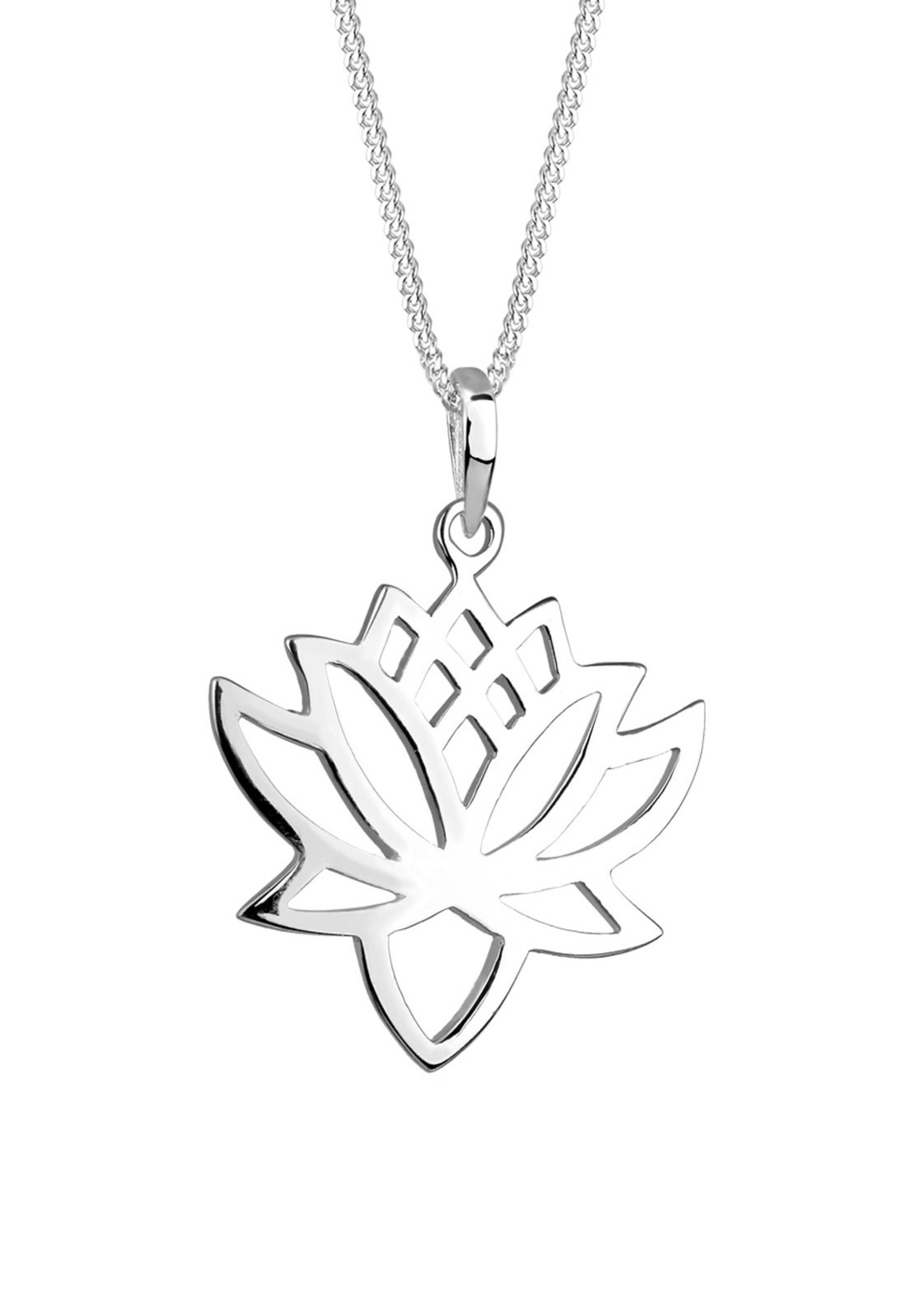 ELLI Kette 'Lotusblume' in Silber