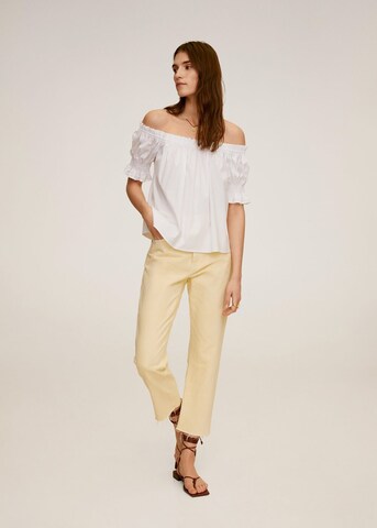 MANGO Blus 'Manuela' i vit