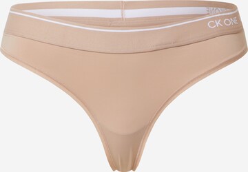 Calvin Klein Underwear Regular Thong 'THONG' in Beige: front