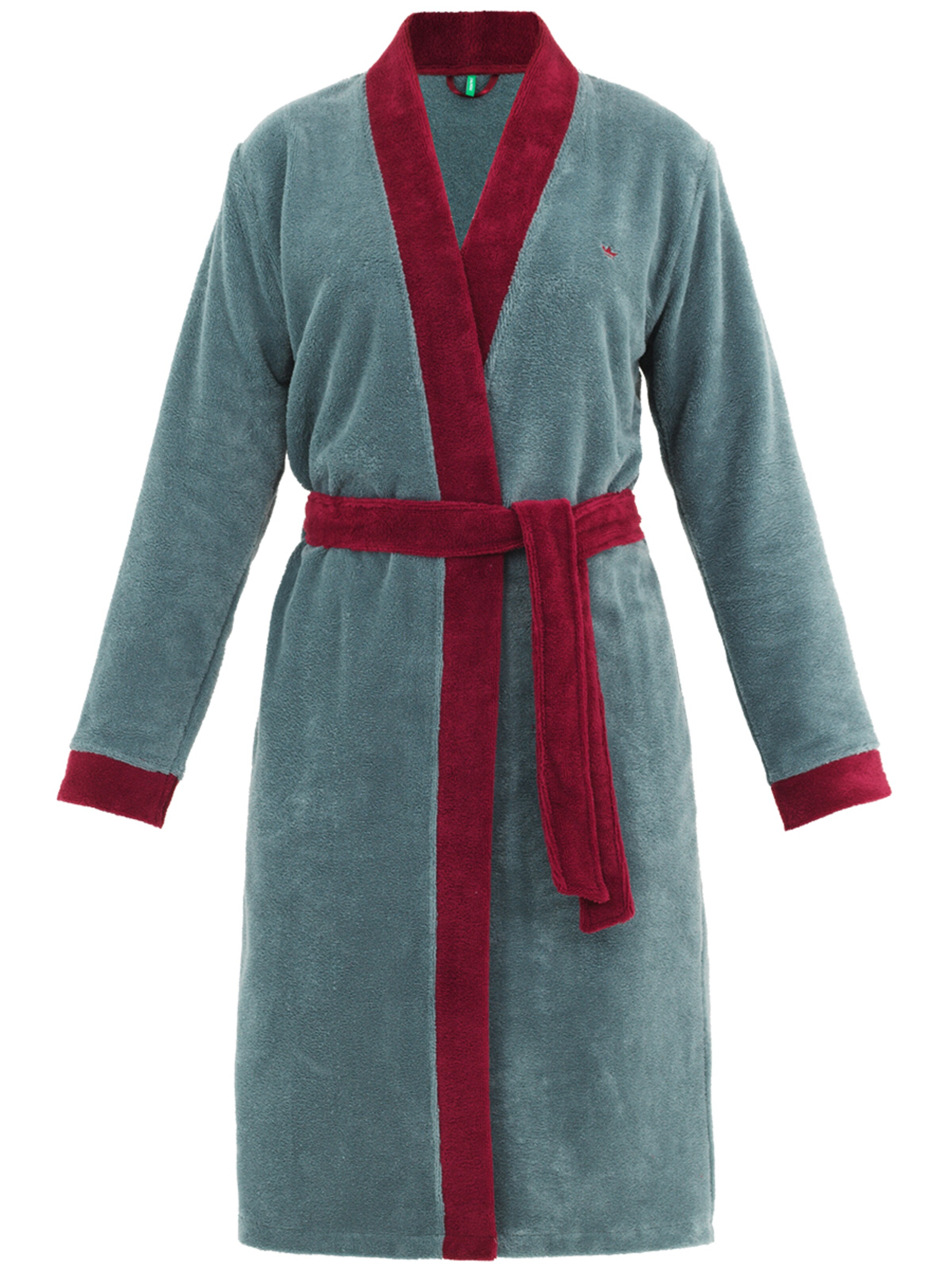 PALMERS - Badjas lang  'Soft Dawn' in de kleur Smoky blue