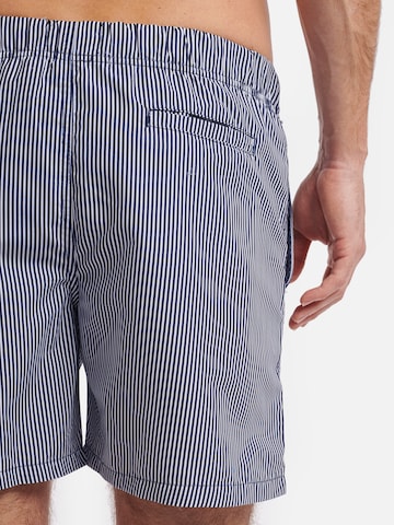 Shiwi Regular Badshorts 'Skinny stripe' i blå