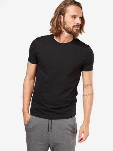 HUGO - Camiseta 'Round' en negro: frente