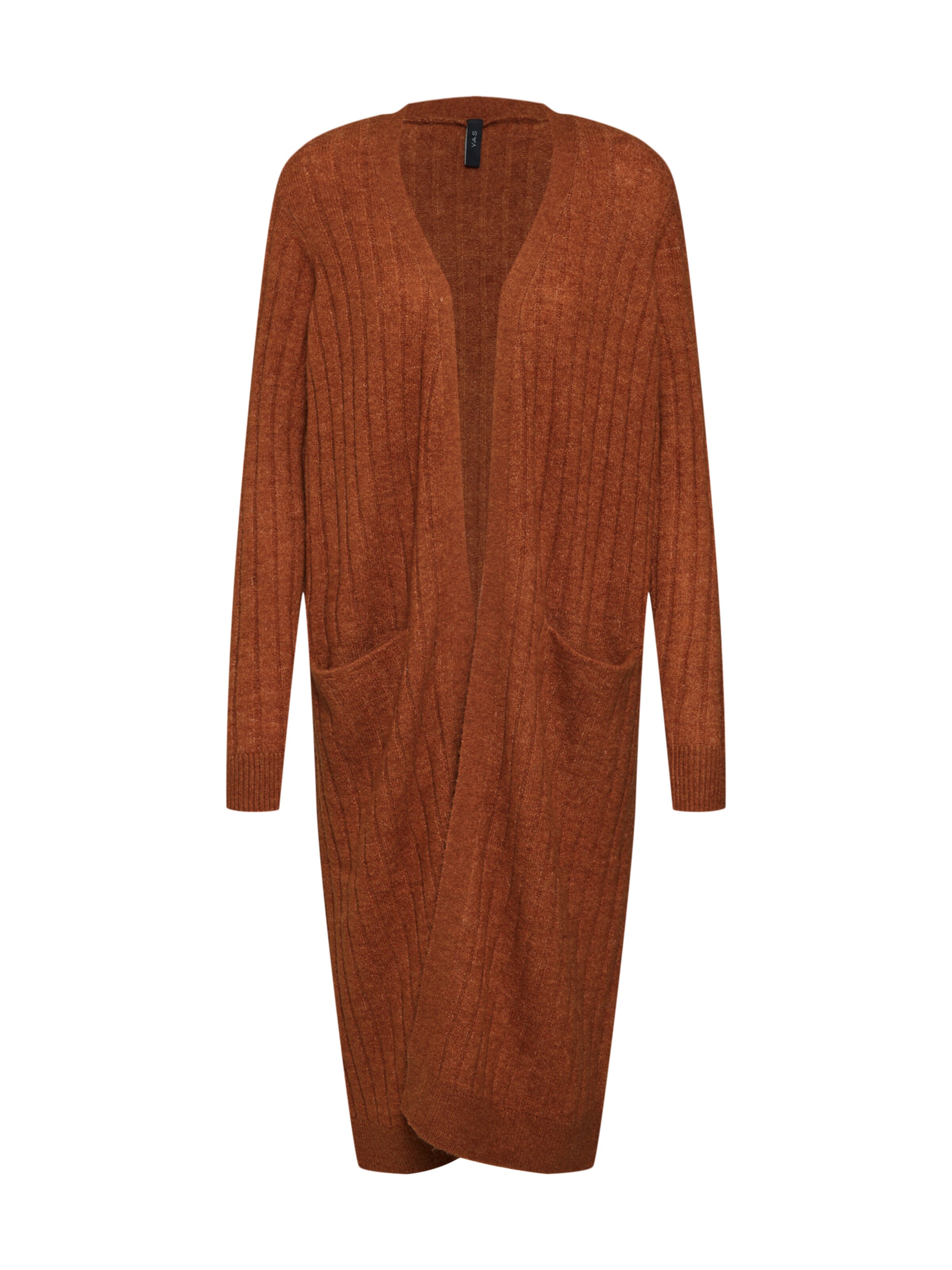 Y.A.S - Gebreid vest 'CAMPUS' in de kleur Bruin