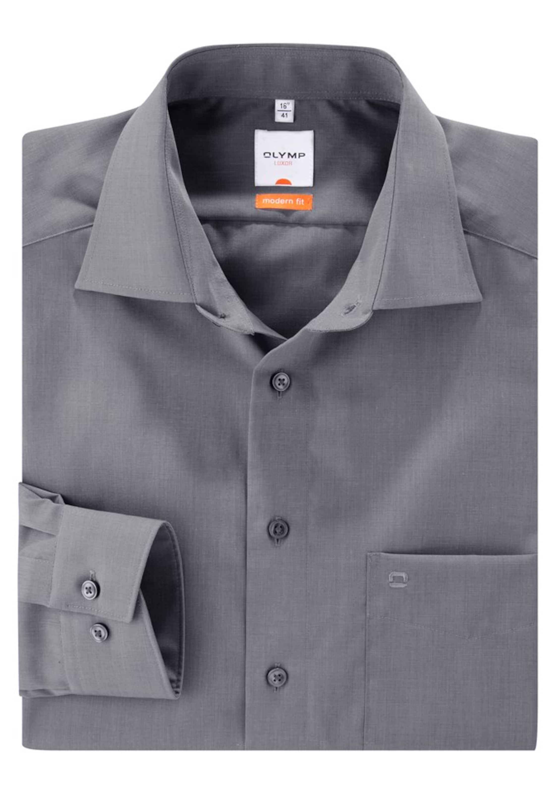 OLYMP Regular fit Button Up Shirt in Grey