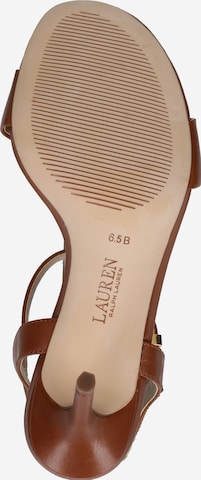 Lauren Ralph Lauren Páskové sandály 'Gwen' – hnědá