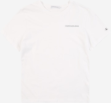 T-Shirt Calvin Klein Jeans en blanc : devant