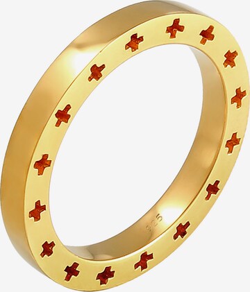 ELLI Ring Kreuz, Cut-Out in Gold: predná strana