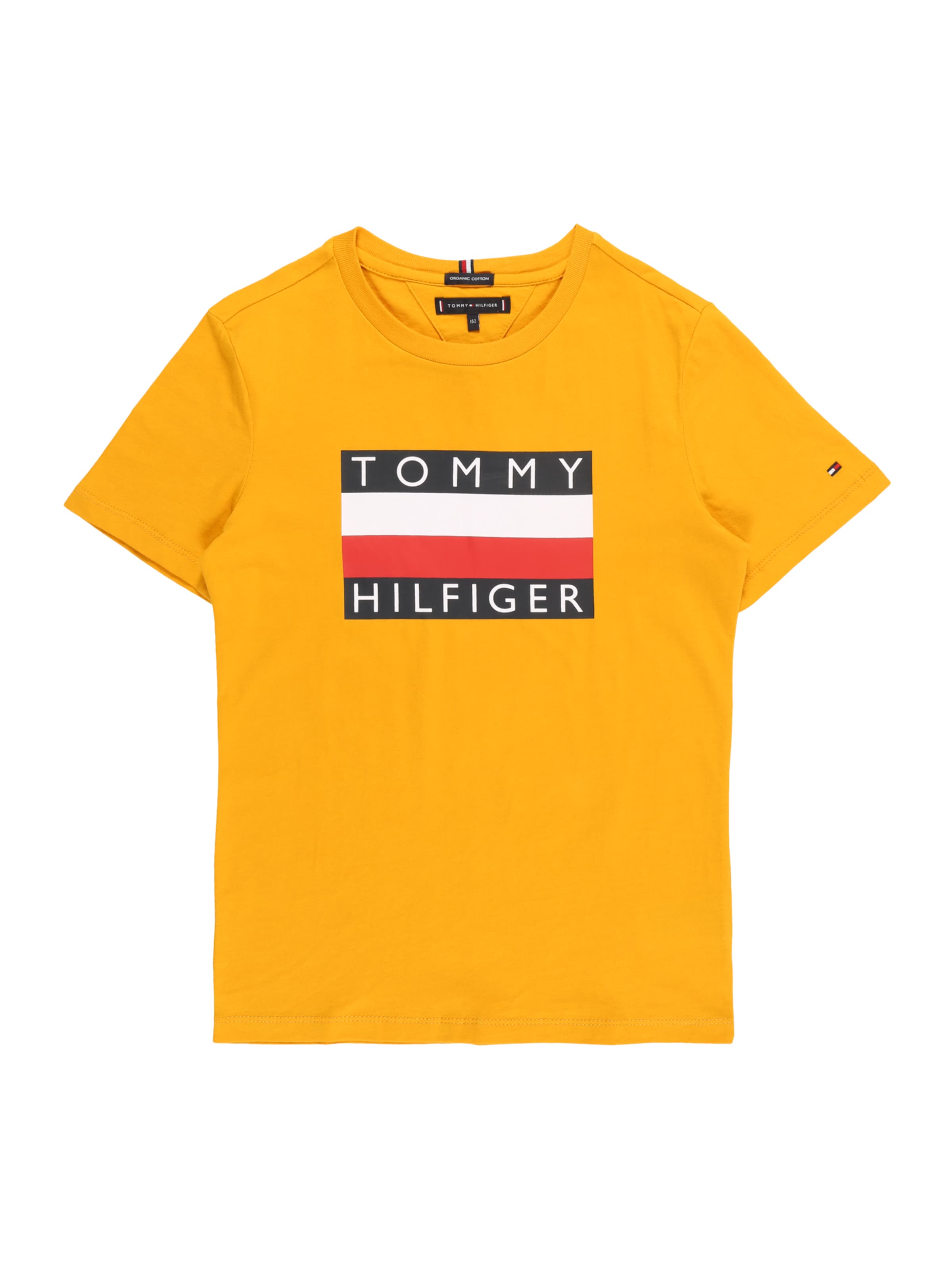 yellow and black tommy hilfiger shirt