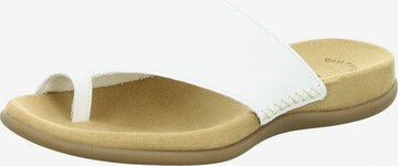 GABOR T-Bar Sandals in White: front