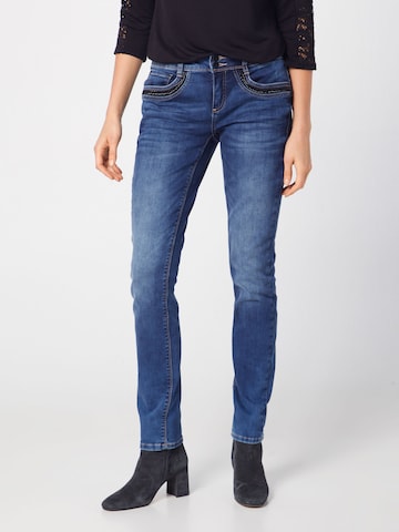 Coupe slim Jean 'Jane' STREET ONE en bleu : devant