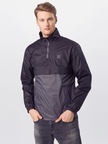 Urban Classics Regular fit Between-Season Jacket in Black: front