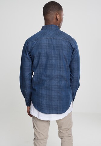 Urban Classics Regular Fit Hemd in Blau