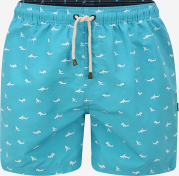 TOM TAILOR Regular Badeshorts 'Loy' in Blau: predná strana