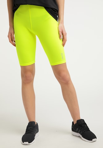 myMo ATHLSR Skinny Workout Pants in Yellow: front