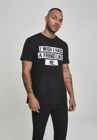 Mister Tee Shirt 'Friend Like Me' in Zwart: voorkant