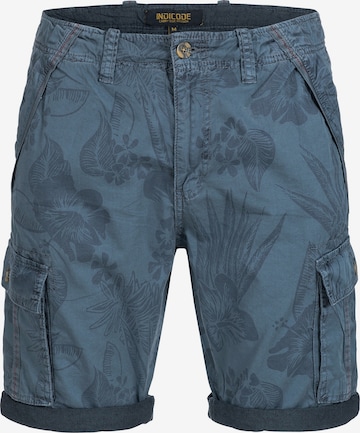 INDICODE JEANS Regular Cargobroek 'Albert' in Blauw: voorkant