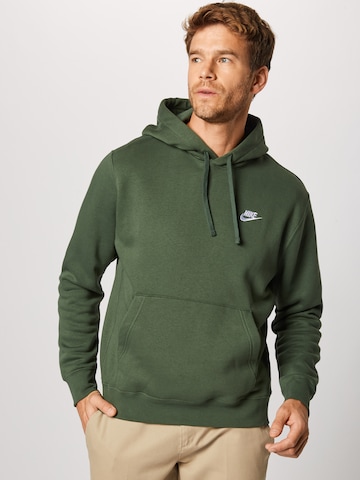 Nike Sportswear Regularny krój Bluzka sportowa 'Club Fleece' w kolorze zielony