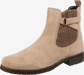 GABOR Chelsea Boots in Beige: front