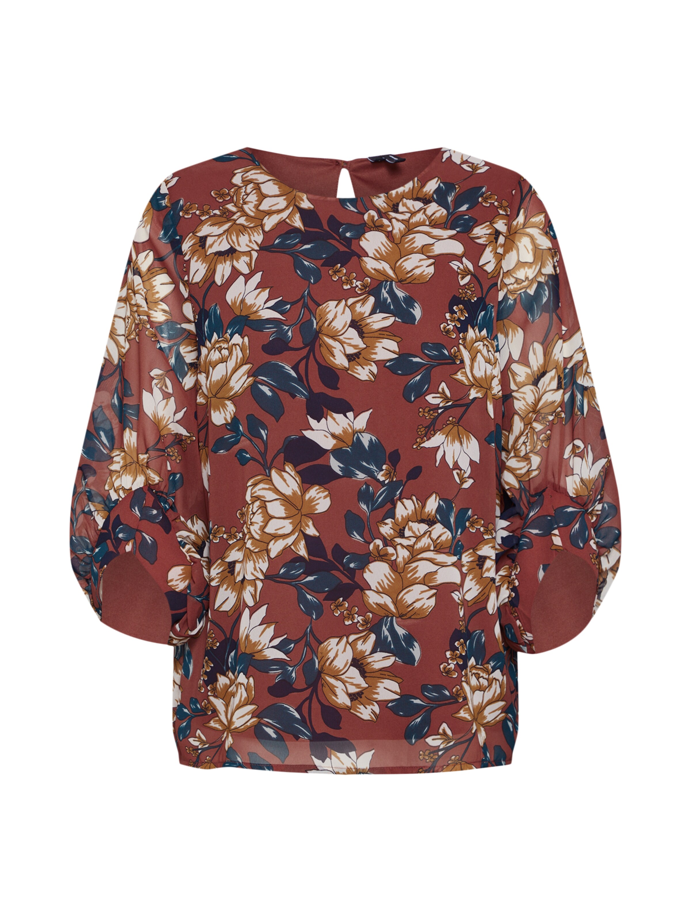 VERO MODA - Blouse 'VMWILMA' in de kleur Roestbruin