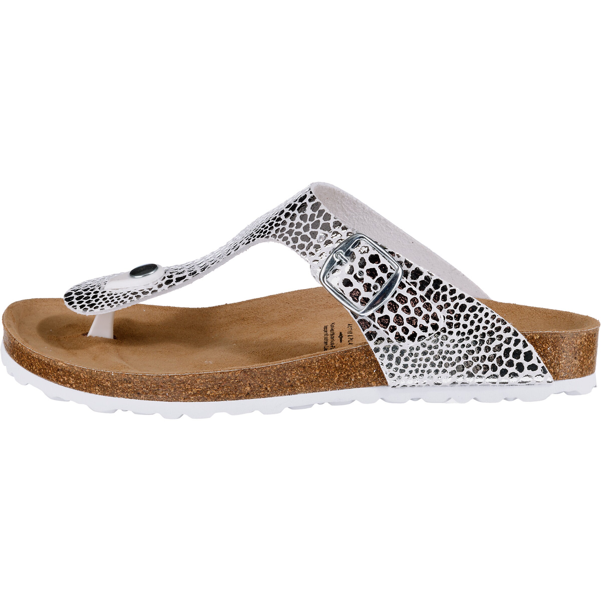 LICO T-Bar Sandals 'Bioline Stone' in Silver