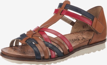 REMONTE Strap Sandals in Brown: front