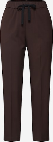 EDITED Regular Trousers with creases 'Alvina' in Brown: front