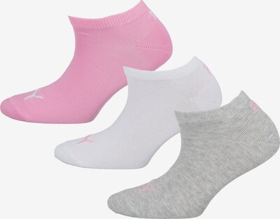 PUMA Дамски чорапи тип терлици в сив меланж / светлорозово / бяло, Преглед на продукта