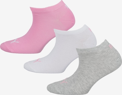 PUMA Socken in graumeliert / hellpink / weiß, Produktansicht