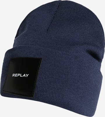 REPLAY Muts in Blauw: voorkant