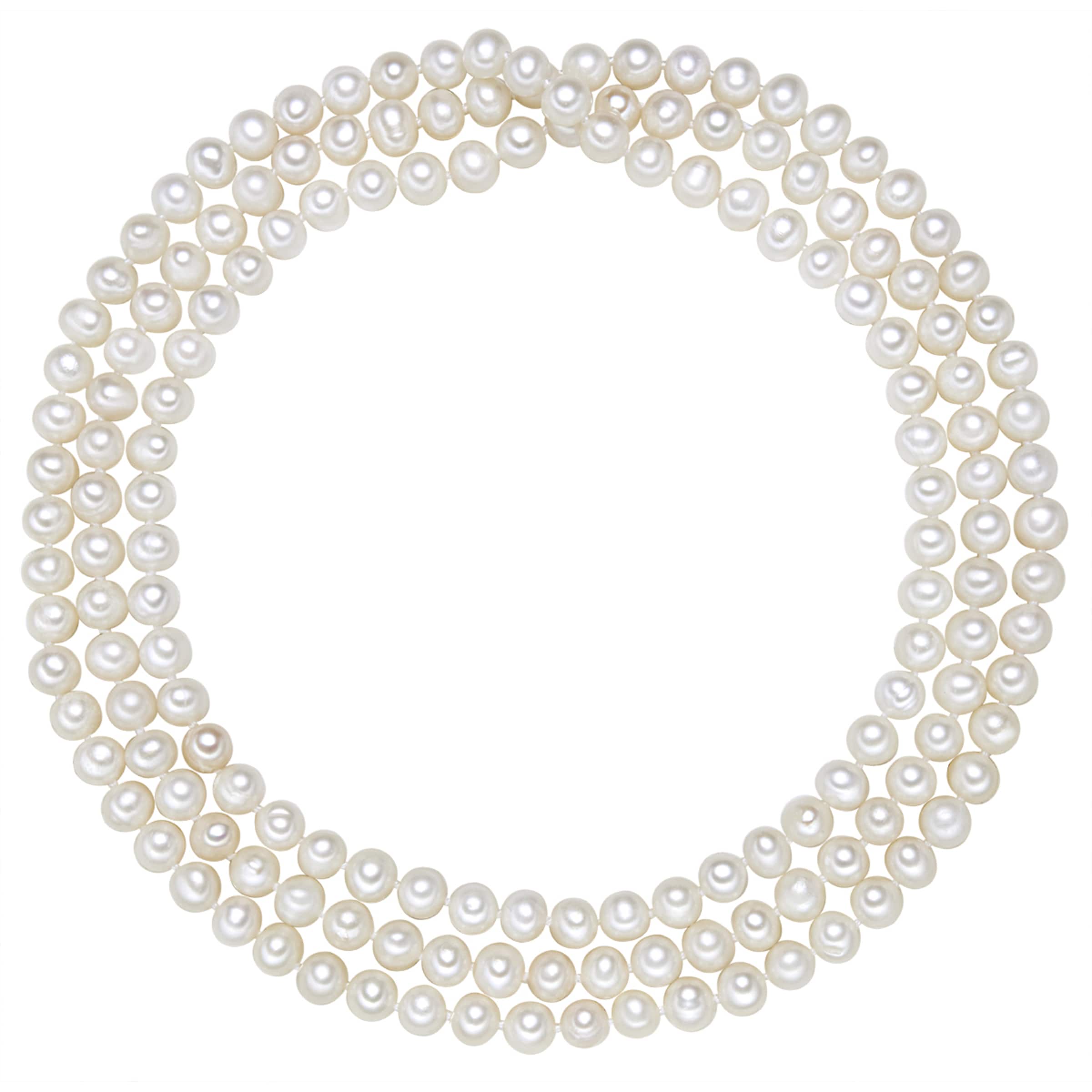Valero Pearls Necklace in White: front