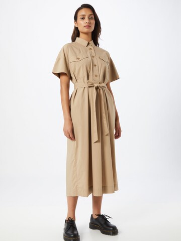 Robe-chemise 'UTILITY' GAP en beige : devant