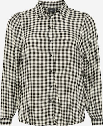 Zizzi Blouse in Zwart: voorkant