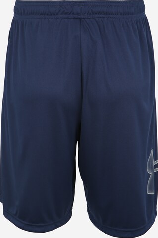 UNDER ARMOUR - Loosefit Calças de desporto 'Tech' em azul: atrás