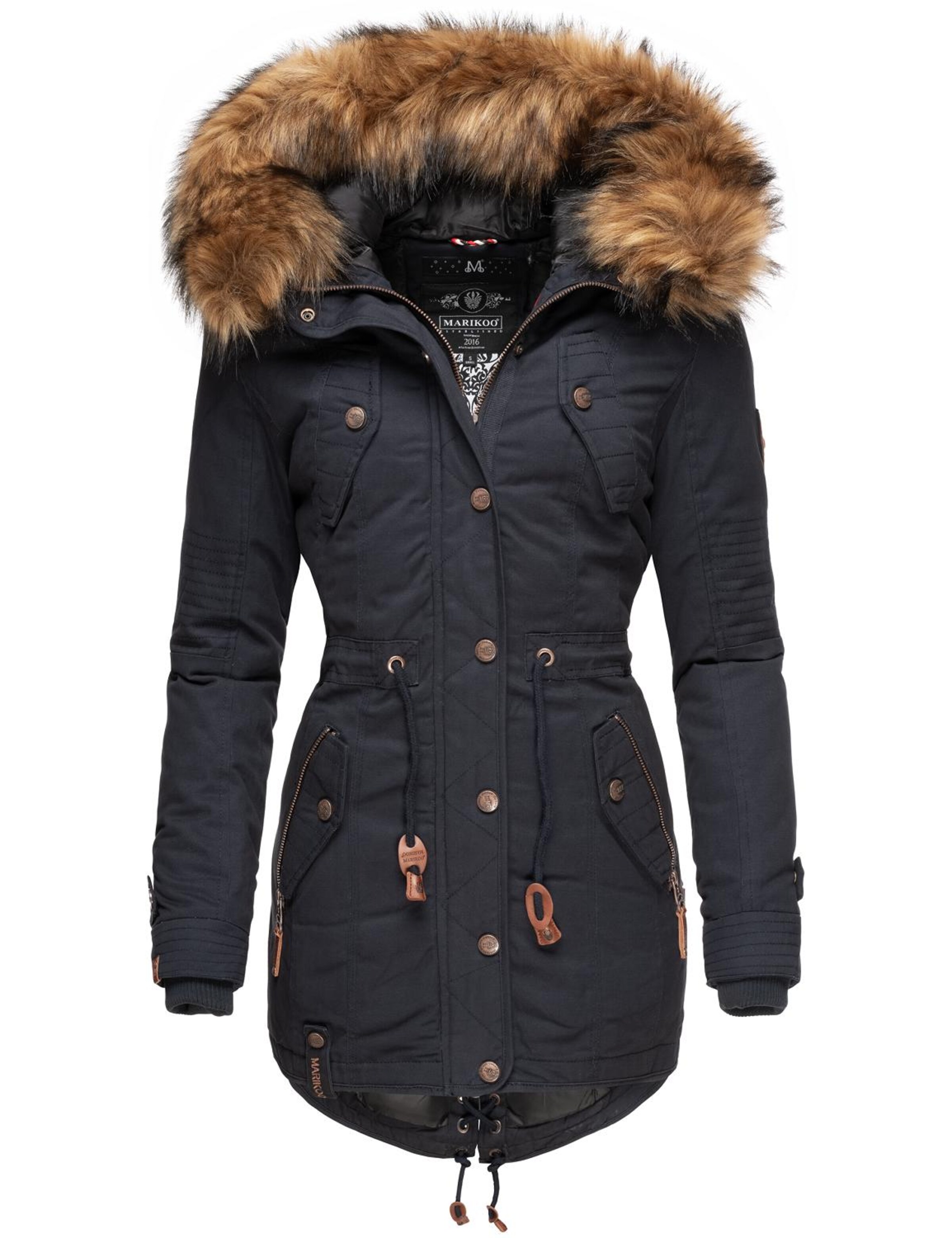 MARIKOO Winter parka in Blue: front