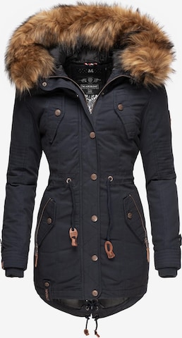 MARIKOO Winterparka in Blauw: voorkant