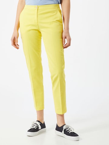 BRAX Regular Trousers with creases 'Maron' in Yellow: front